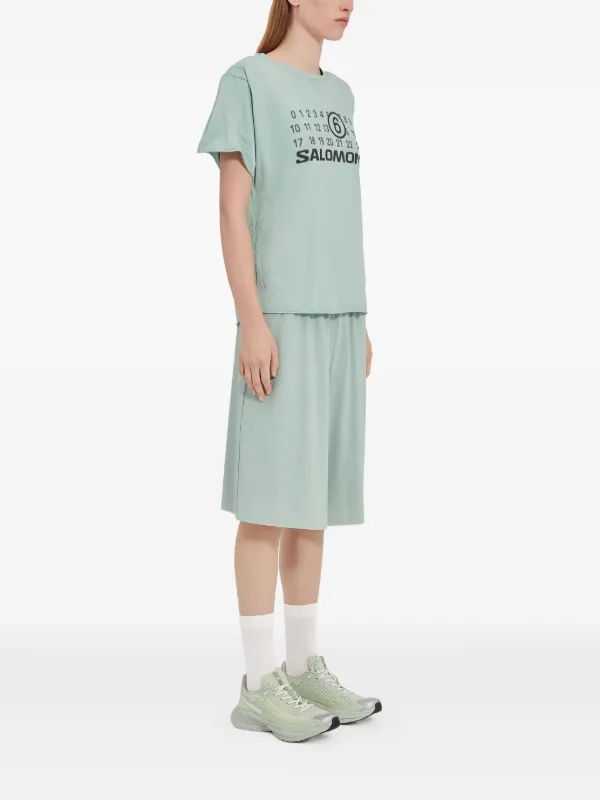 MM6 Maison Margiela X Salomon x Salomon ロゴ Tシャツ | グリーン