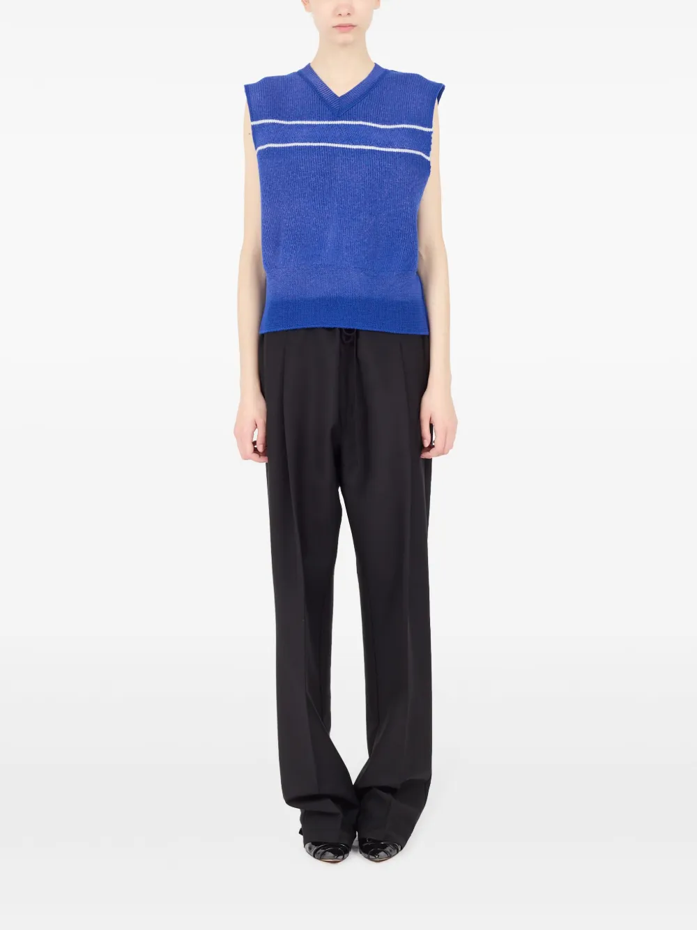 Maison Margiela Gestreepte spencer Blauw