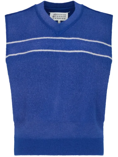 Maison Margiela striped virgin-wool vest