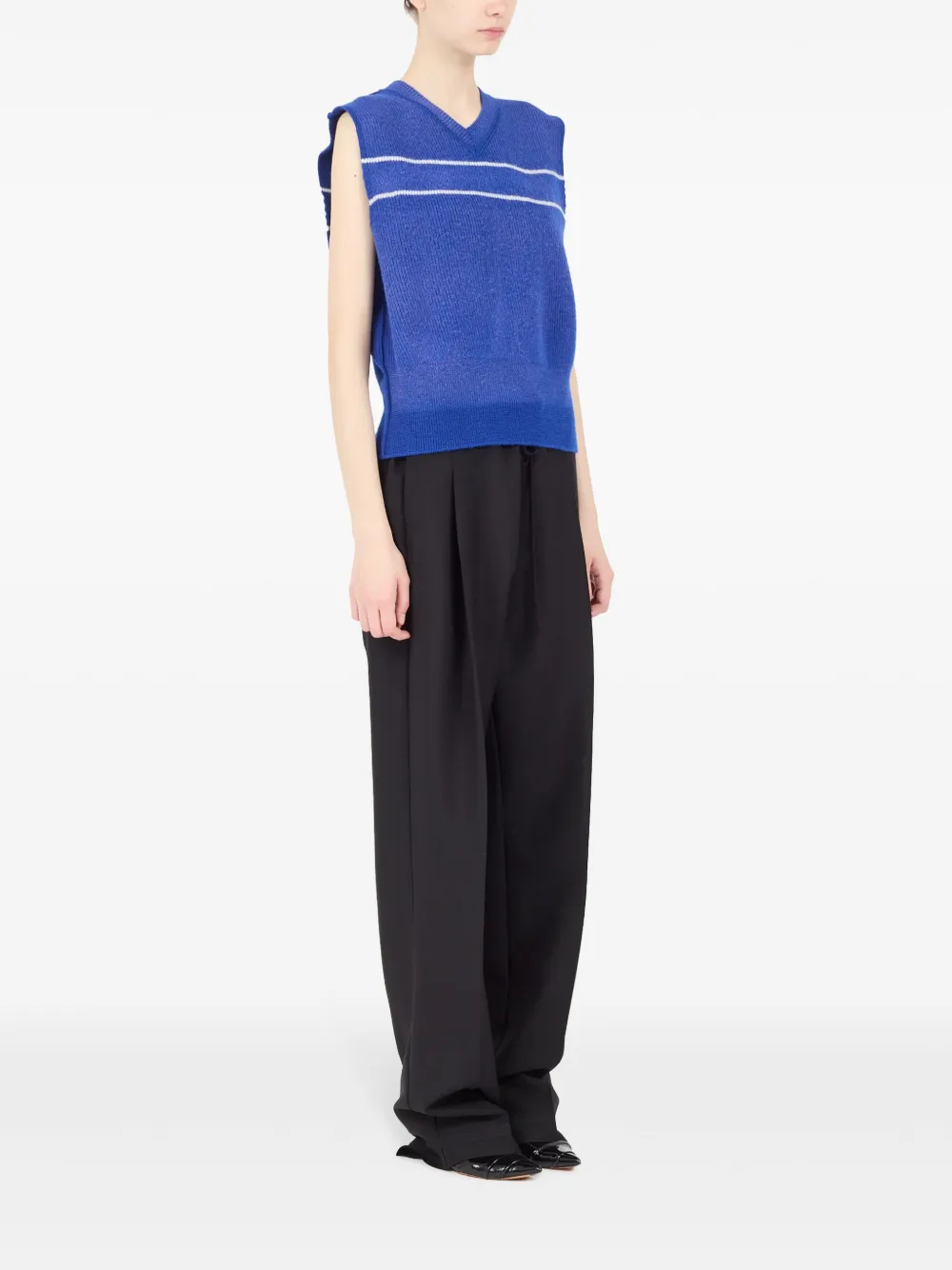 Maison Margiela Gestreepte spencer Blauw