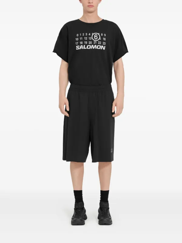 MM6 Maison Margiela X Salomon x Salomon numbers-print Shorts