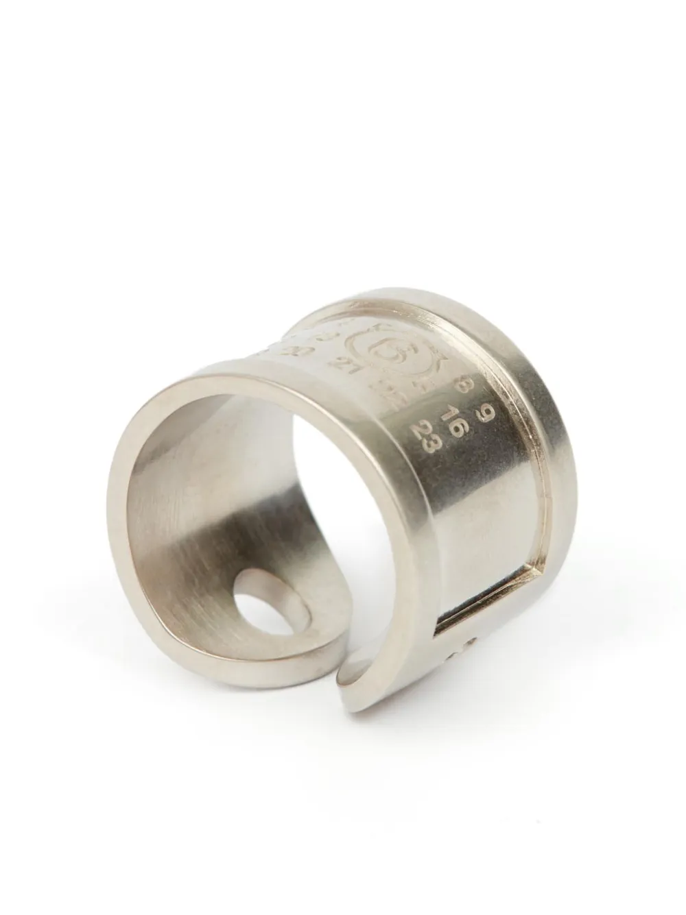 MM6 Maison Margiela Ring met patroon - Zilver