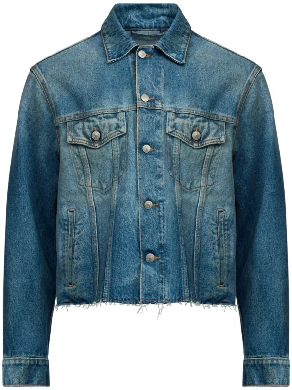【特別送料無料！】 Margiela Maison MM6 デニムジャケット JP FARFETCH | ブルー | ジャケット・アウター