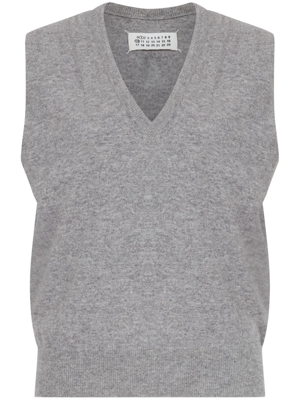 Maison Margiela V-neck Virgin-wool Vest In Grey