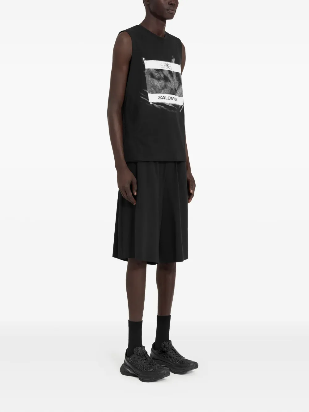 MM6 Maison Margiela X Salomon x Salomon tanktop met logoprint Zwart