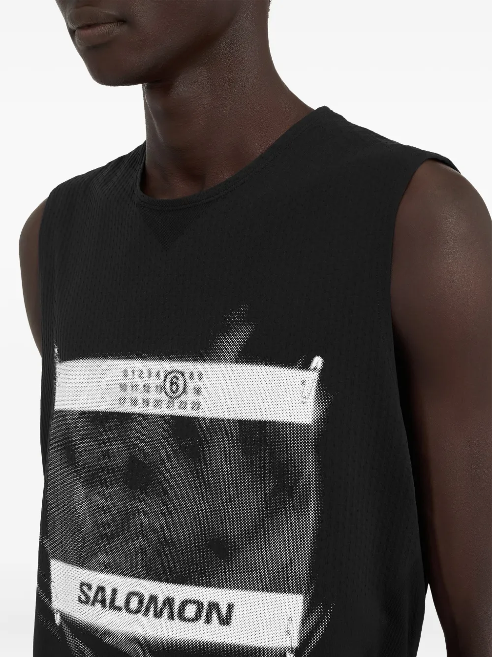 MM6 Maison Margiela X Salomon x Salomon tanktop met logoprint Zwart