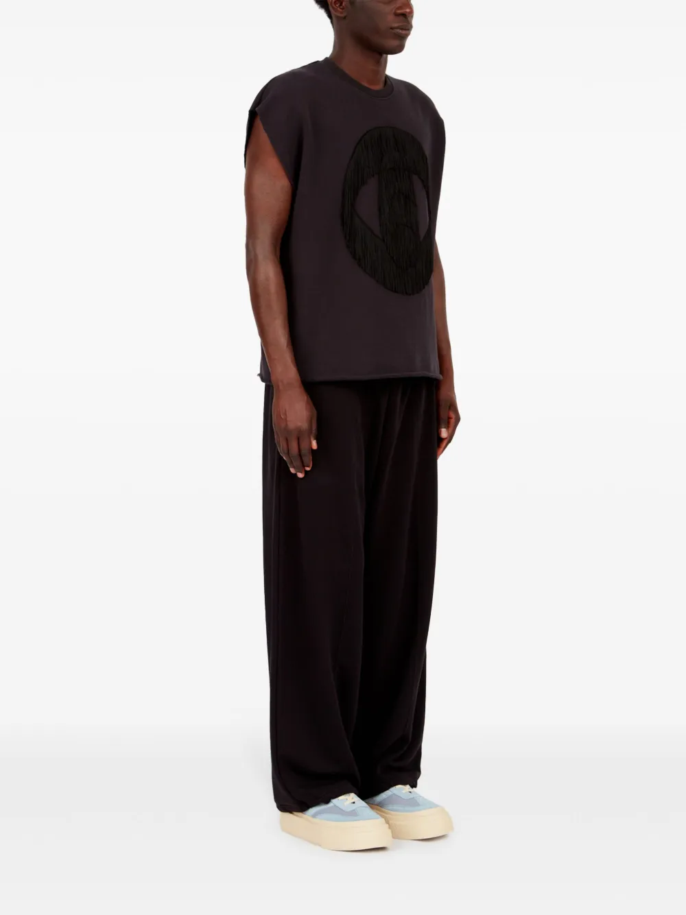 MM6 Maison Margiela Spencer met franje Zwart