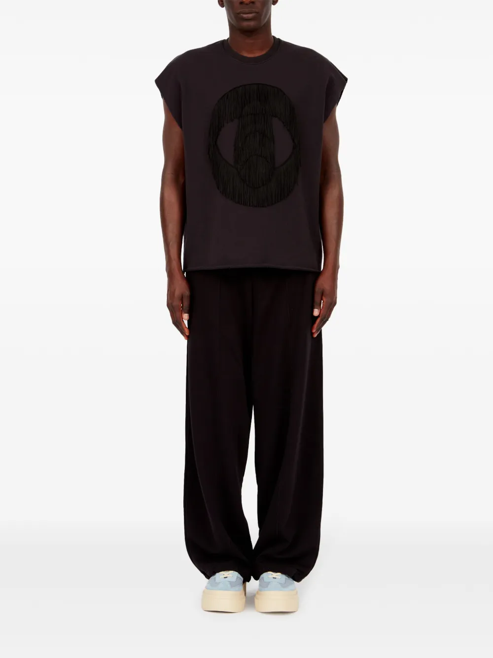 MM6 Maison Margiela Spencer met franje - Zwart