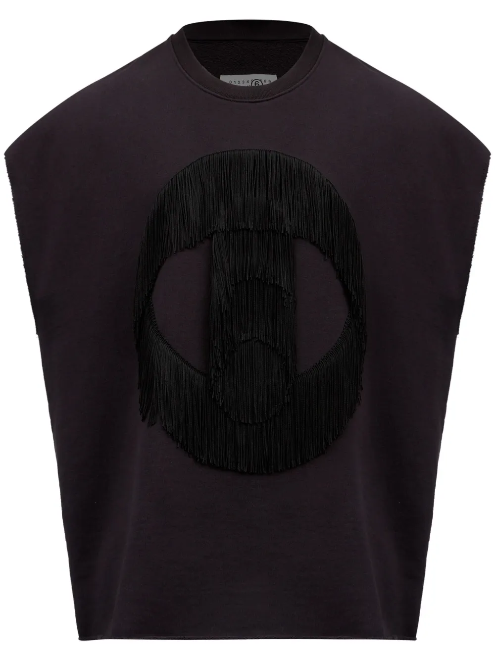 MM6 Maison Margiela フリンジ トップ - ブラック MM6 Maison Margiela フリンジ トップ - ブラック