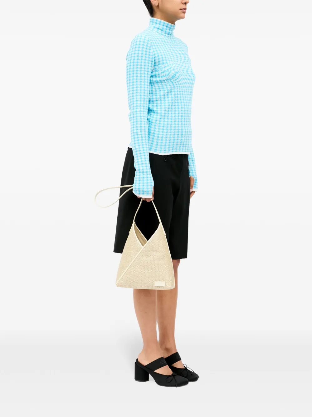 Mm6 Maison Margiela Small Fortune Cookie Shoulder Bag In Neutrals