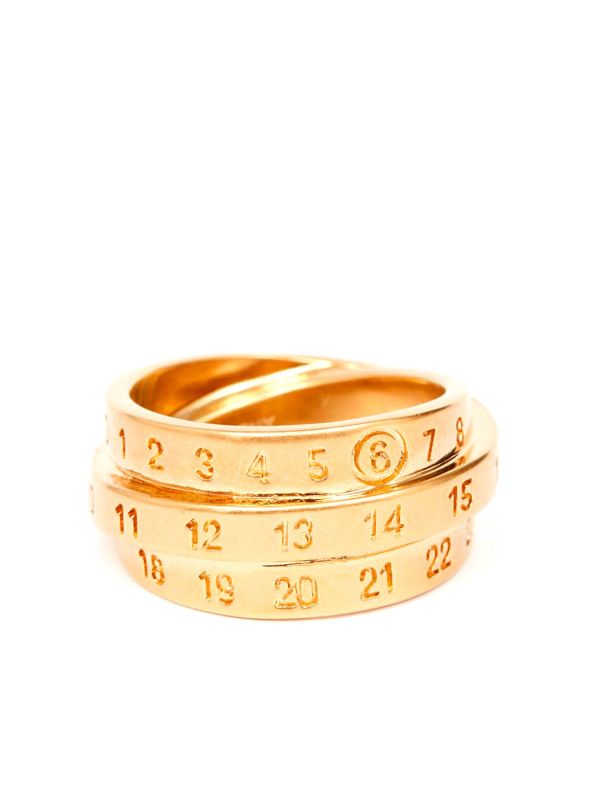 MM6 Maison Margiela numbers-motif Ring | Gold | FARFETCH AU