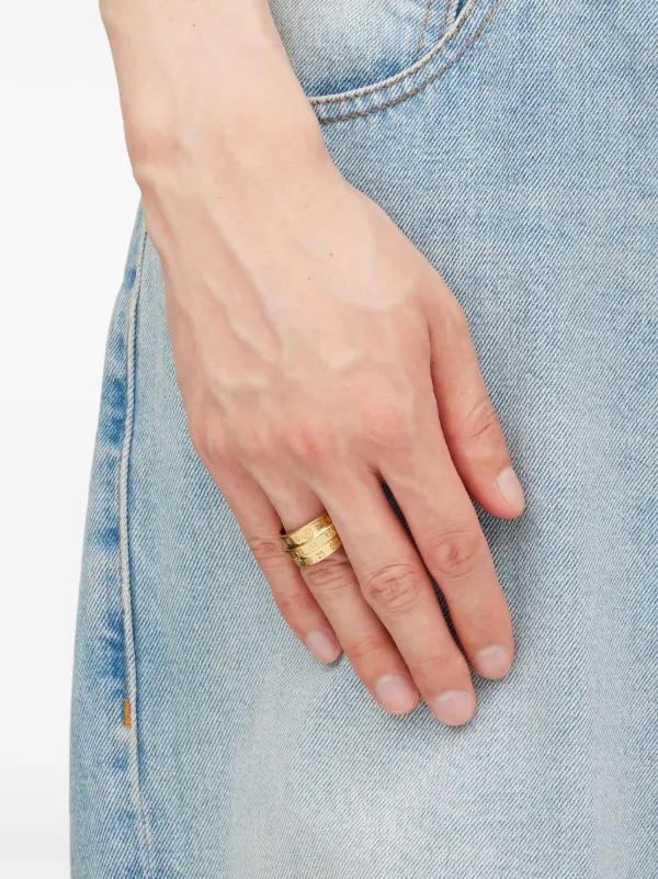 MM6 Maison Margiela numbers-motif Ring | Silver | FARFETCH
