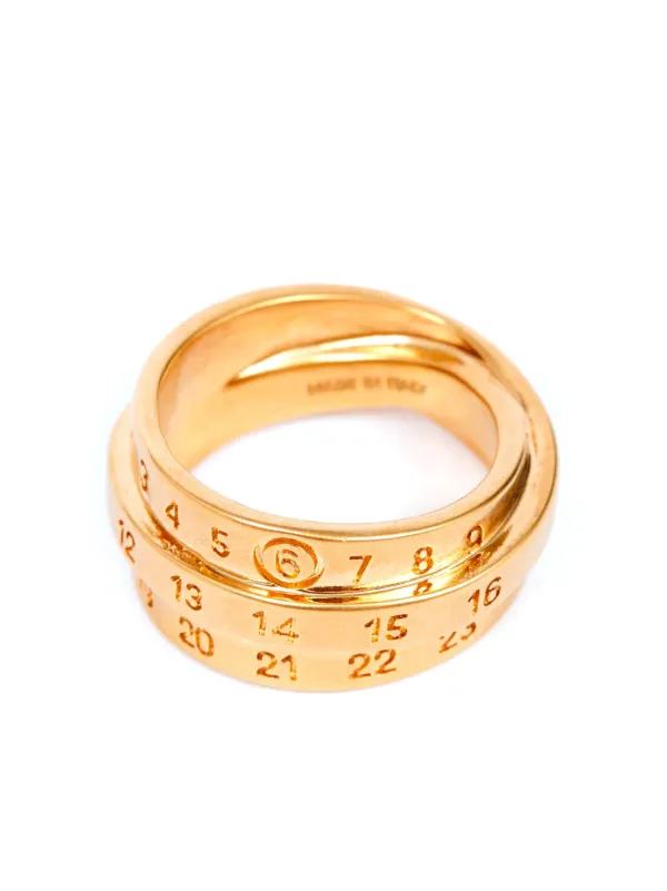MM6 Maison Margiela numbers-motif Ring | Gold | FARFETCH
