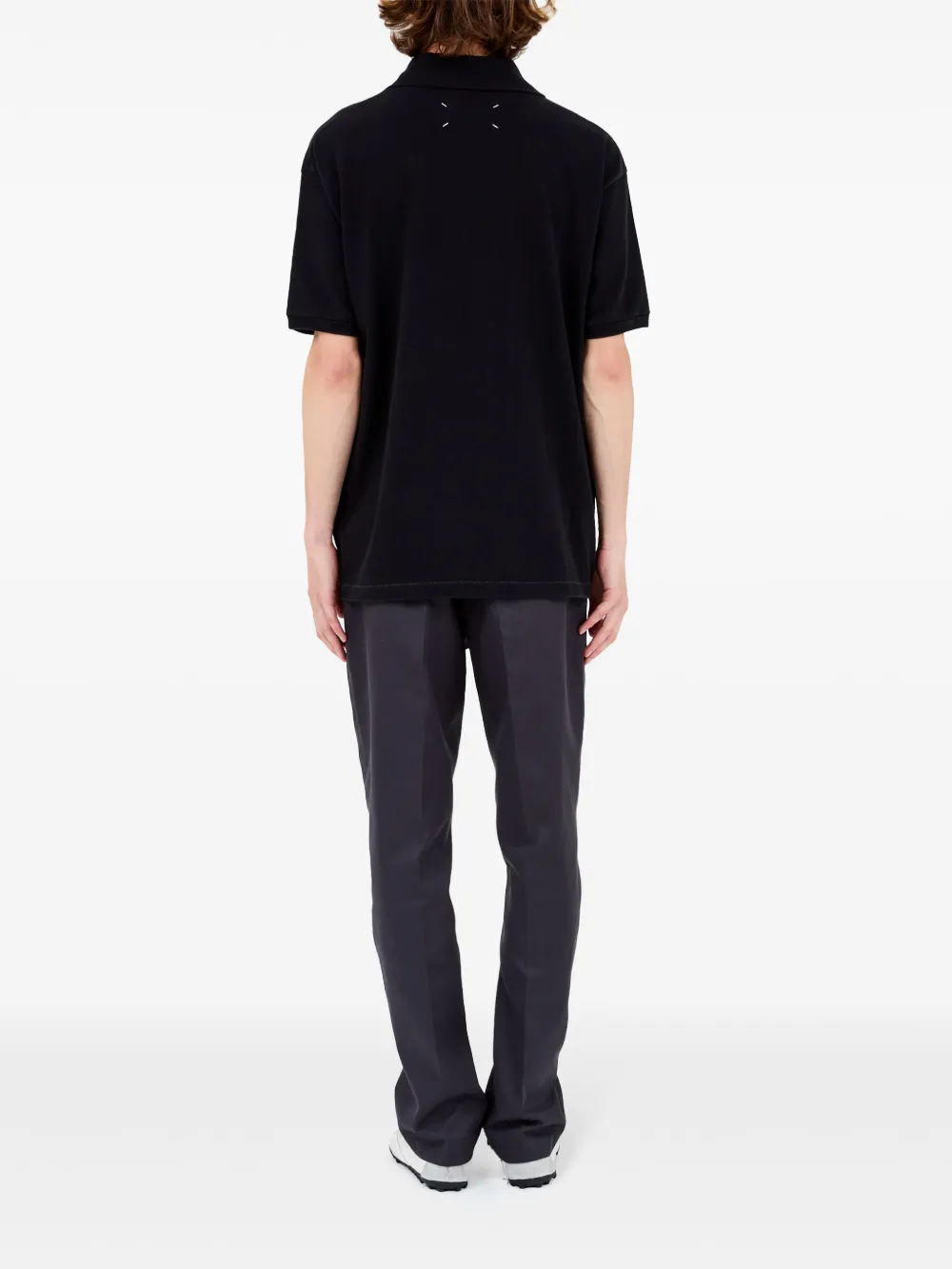 Maison Margiela Poloshirt met logoprint Zwart
