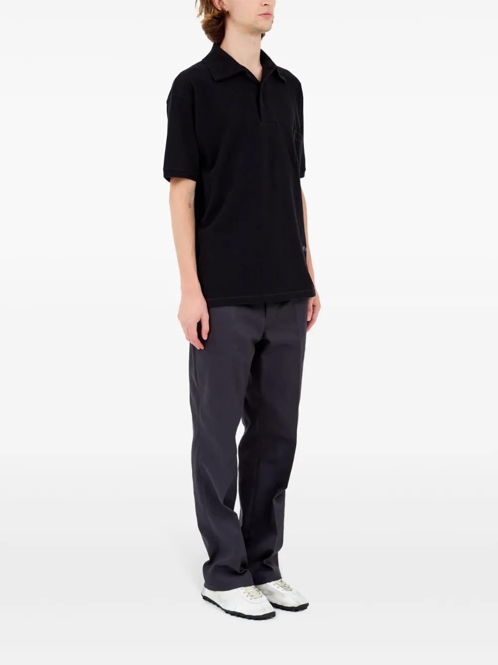 Maison Margiela Poloshirt met logoprint Zwart