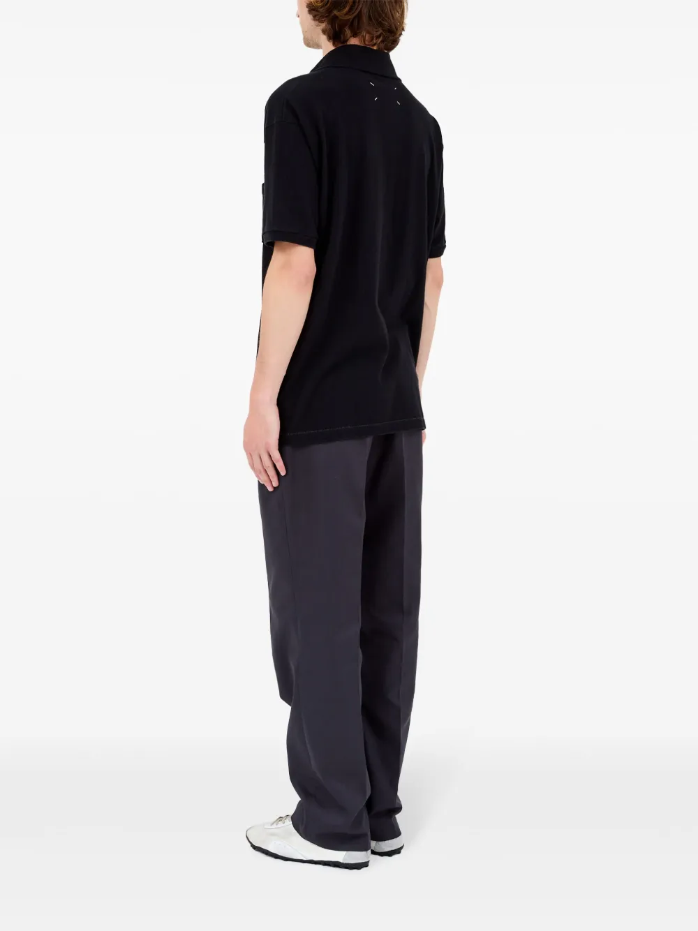 Maison Margiela Poloshirt met logoprint Zwart