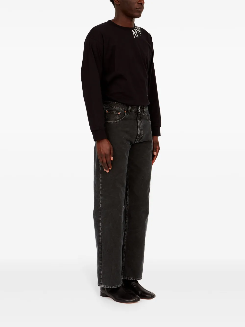 MM6 Maison Margiela Jeans met vijf zakken Zwart
