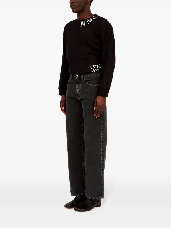 【関税込み】MM6 Maison Margiela ブラック Bull ジーンズ MM6 Maison Margiela ファイブポケット ジーンズ | ブラック