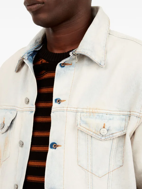 mm6 maison margiela ダメージ　デニムジャケット MM6 Maison Margiela ダメージ デニムジャケット | ブルー | FARFETCH JP