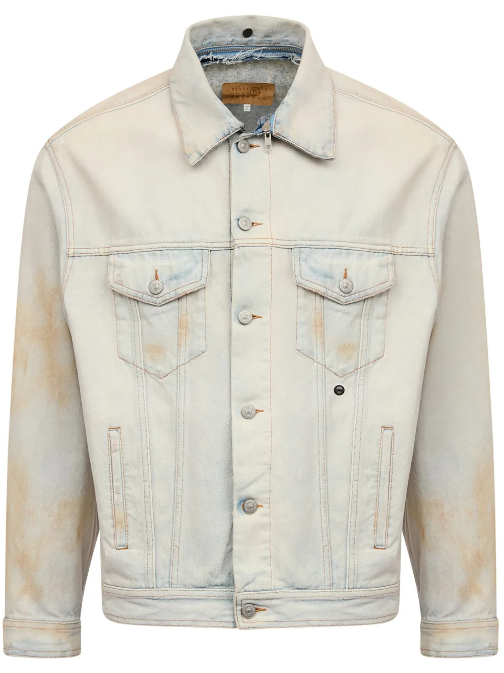 MM6 Maison Margiela distressed-finish denim jacket Men