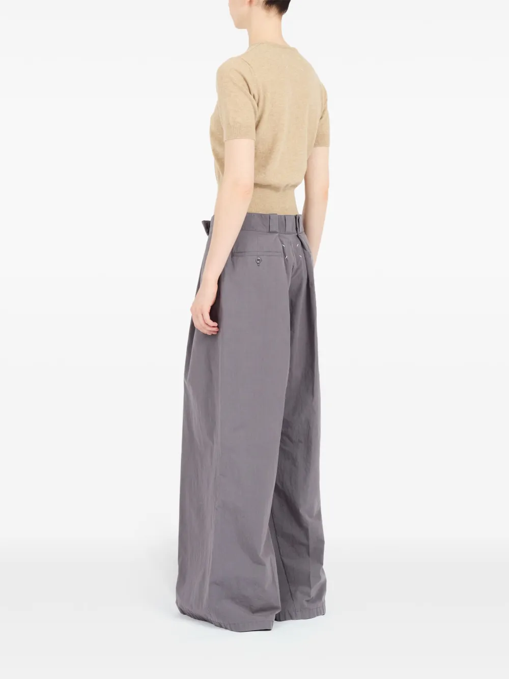 Maison Margiela プリーツ ワイドパンツ | ブルー | FARFETCH JP