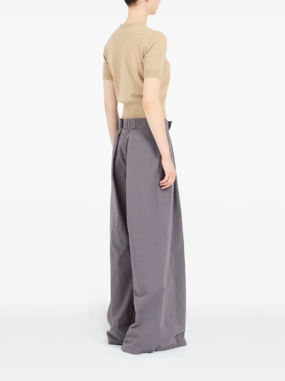 Maison Margiela Palazzo broek met stiksels Grijs
