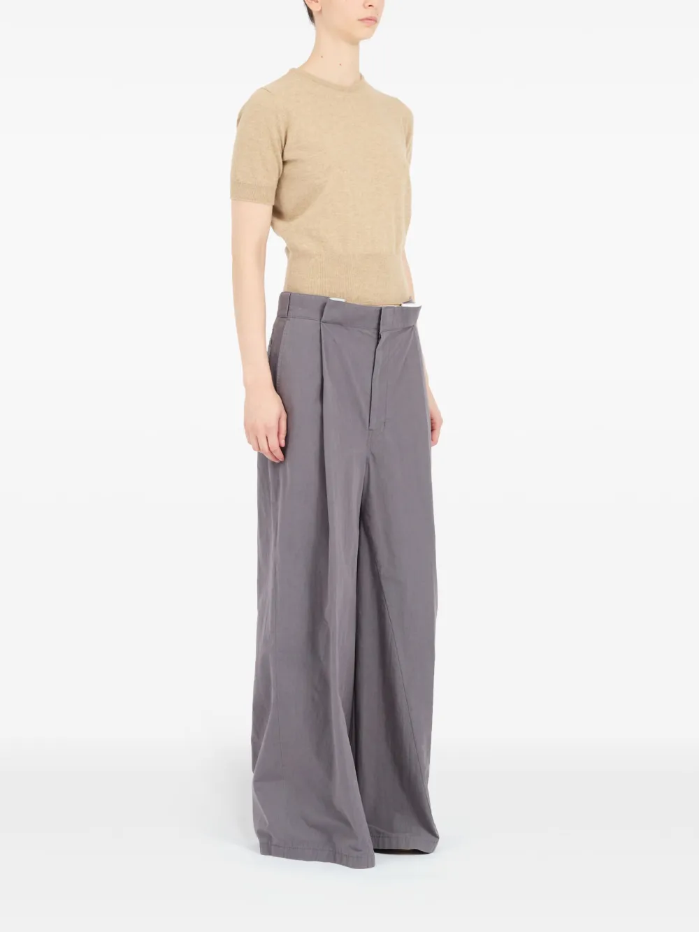 Maison Margiela Palazzo broek met stiksels Grijs