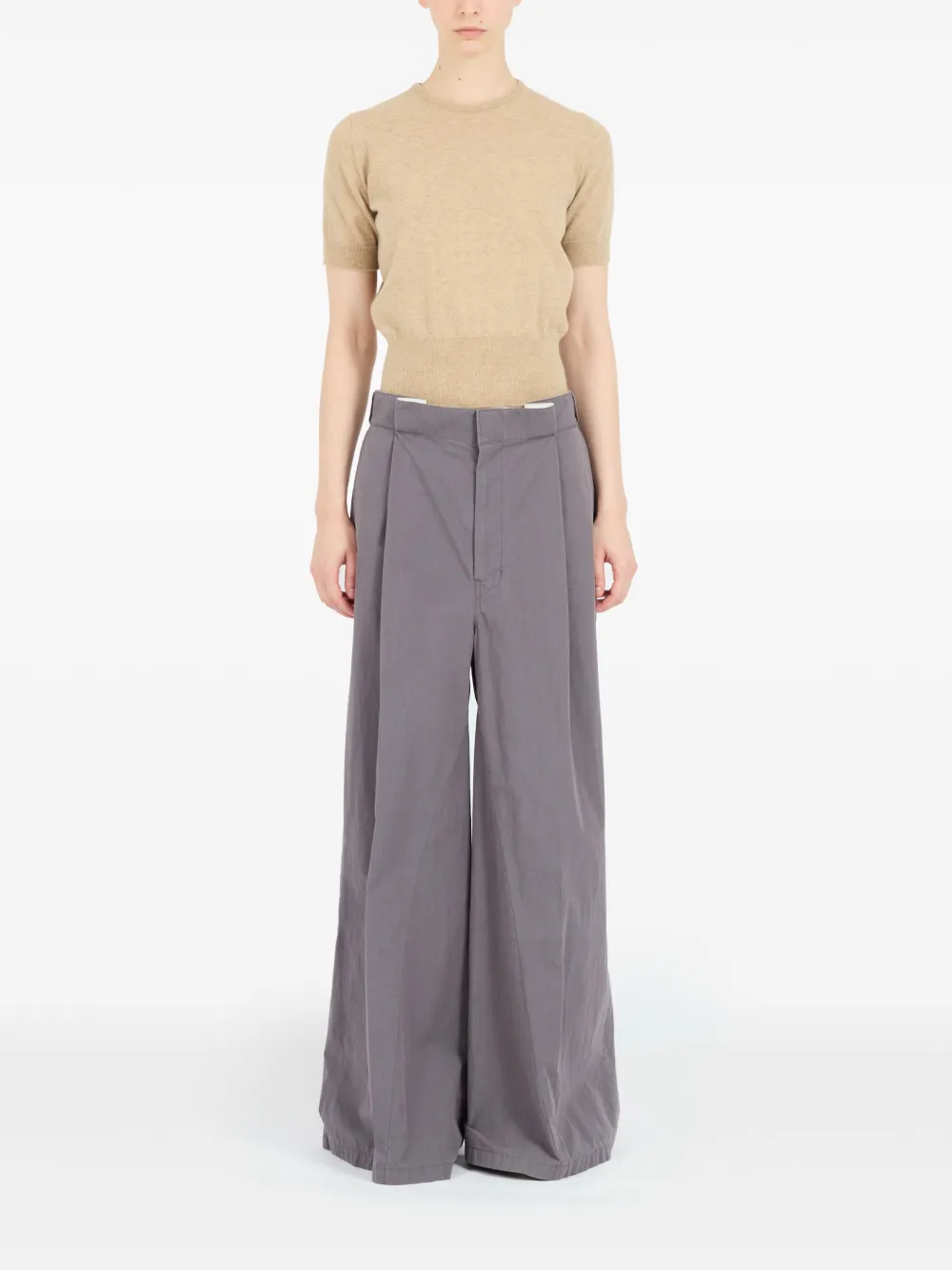 Maison Margiela Palazzo broek met stiksels - Grijs