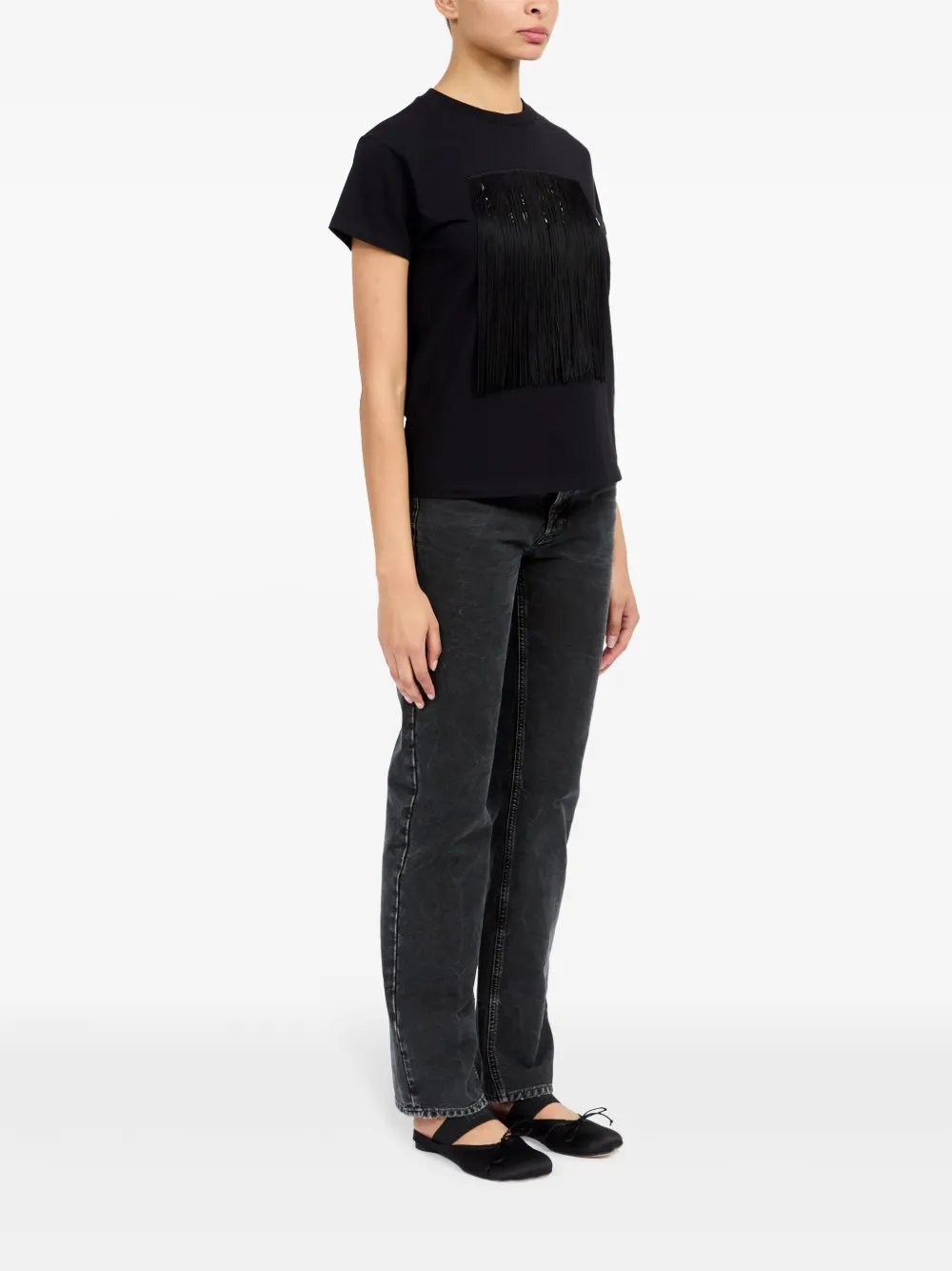 MM6 Maison Margiela T-shirt met ronde hals Zwart