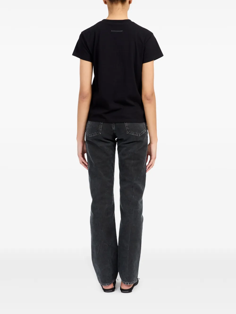 MM6 Maison Margiela T-shirt met ronde hals Zwart