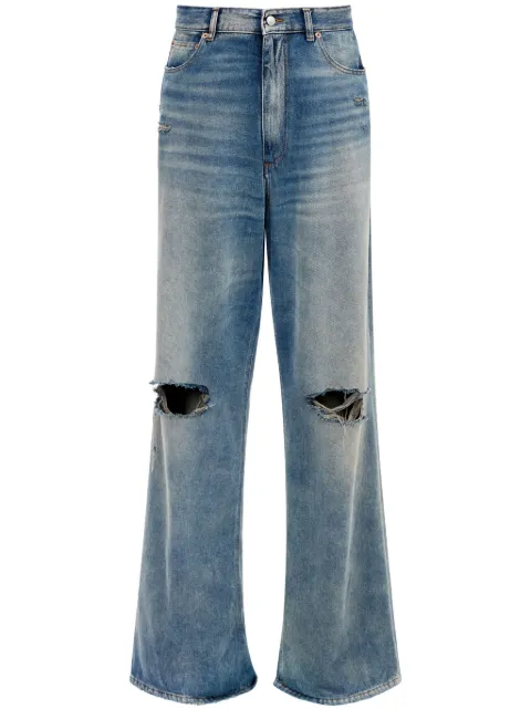 MM6 Maison Margiela ripped wide-leg jeans