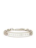 MM6 Maison Margiela enamel-logo bracelet - Silver