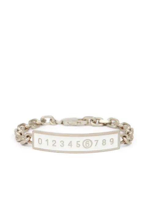 MM6 Maison Margiela pulsera con logo esmaltado
