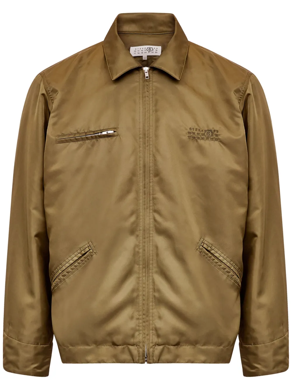 MM6 Maison Margiela numbers-motif bomber jacket | Brown | Image 1