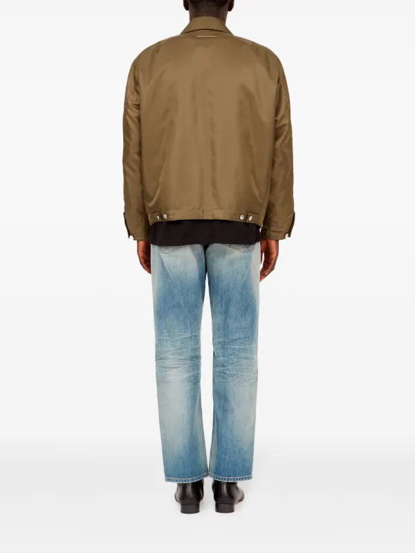MM6 Maison Margiela ナンバーモチーフ ボンバージャケット | ブラウン | FARFETCH JP