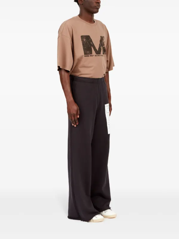 MM6 Maison Margiela numbers-motif Track Pants | Black | FARFETCH