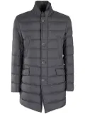 Herno logo-plaque padded coat - Grey