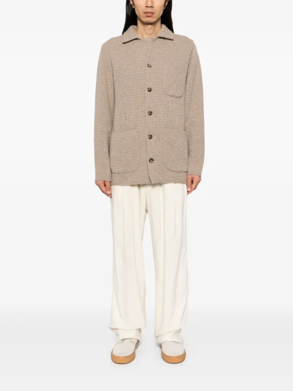 Lardini カシミア ニットジャケット | ニュートラル | FARFETCH JP