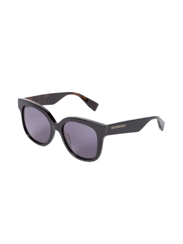 Viktor&Rolf Sunglasses Round Oversized Acetate Sunglasses in Burgundy | Designer  main image 3