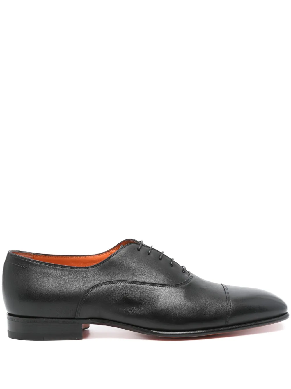 Santoni Leren Oxford schoenen Zwart