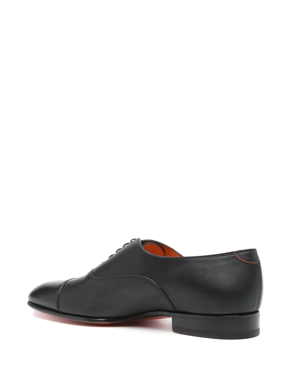 Santoni Leren Oxford schoenen Zwart