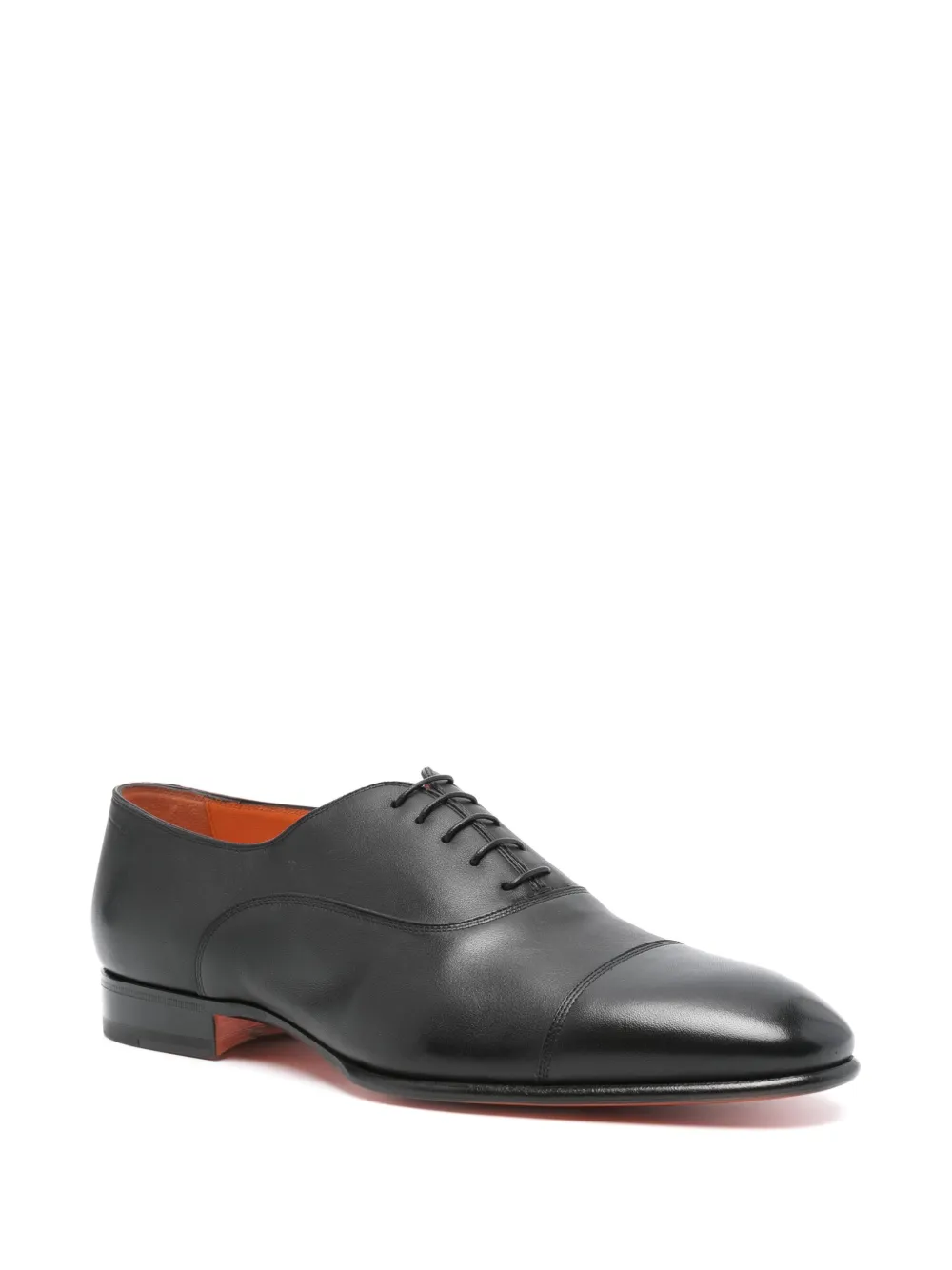 Santoni leather Oxford shoes - Zwart