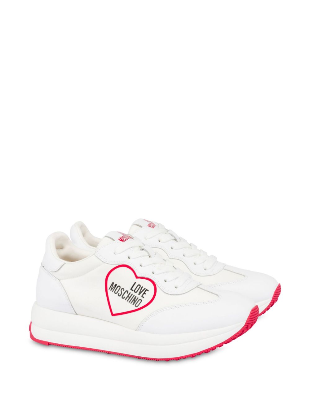 Love Moschino Sneakers met logoprint - Wit