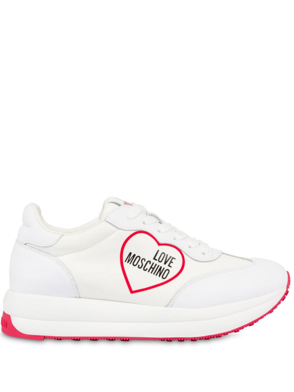 Love Moschino Sneakers met logoprint Wit