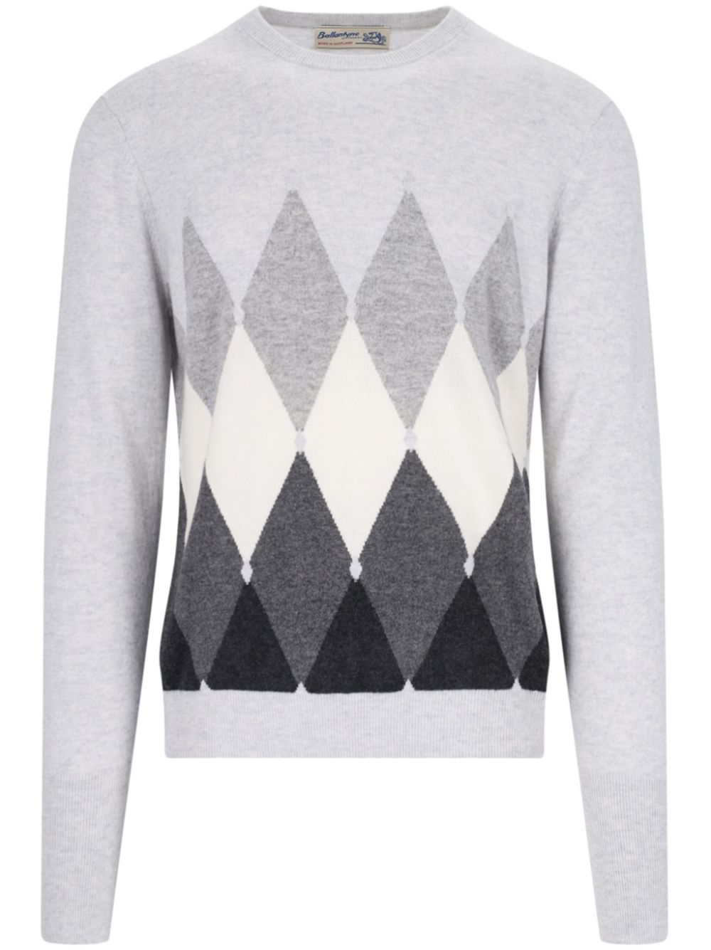 Ballantyne argyle-intarsia jumper - Grey