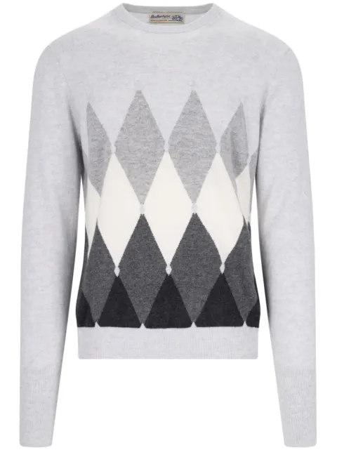 Ballantyne argyle-intarsia jumper