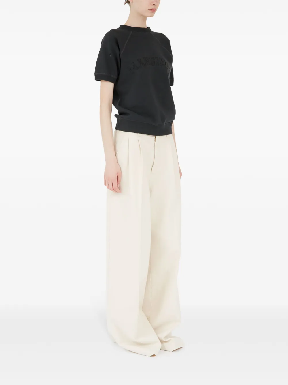 Maison Margiela Katoenen sweater met logoprint Grijs