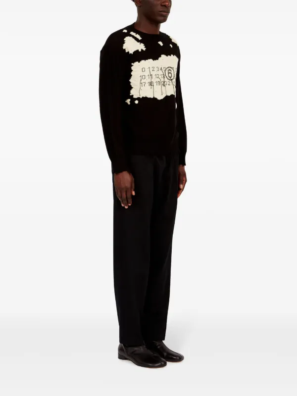 MM6 Maison Margiela ナンバーモチーフ プルオーバー | ブラック | FARFETCH JP