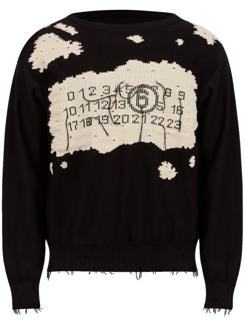 numbers-motif jumper