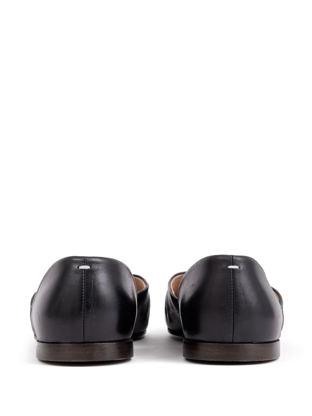 Maison Margiela Leren slippers Zwart